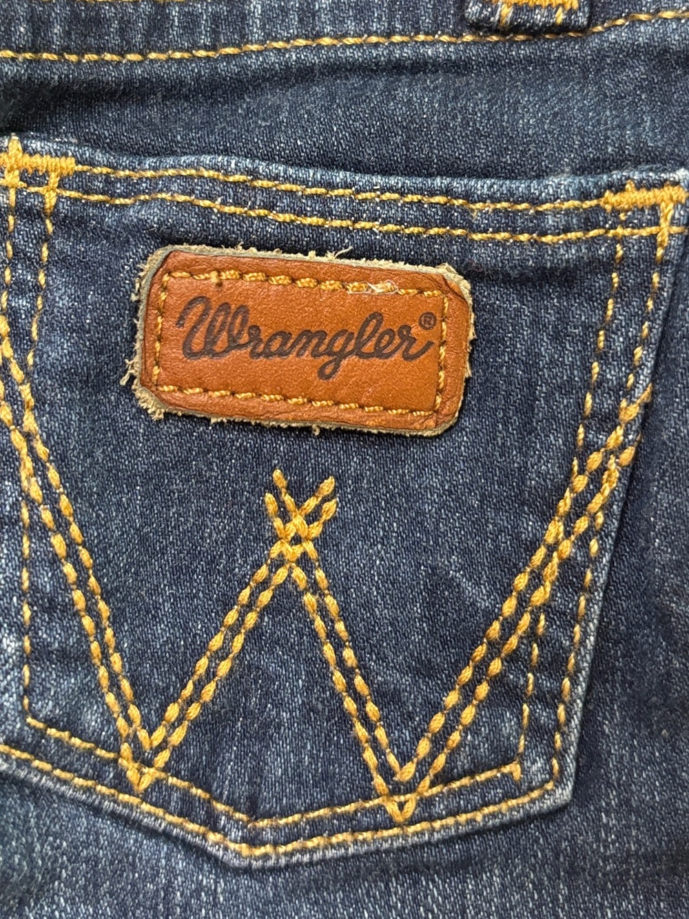 Wrangler Baby Western Bootcut Jeans Dark Blue Adjustable Waist 0-3M - Picture 4 of 6